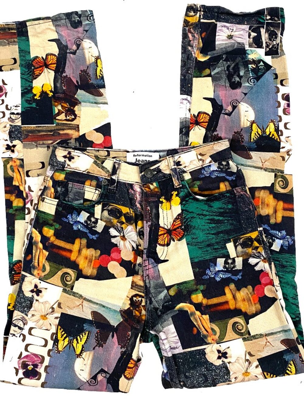 Reformation Cynthia Butterfly Print Jeans